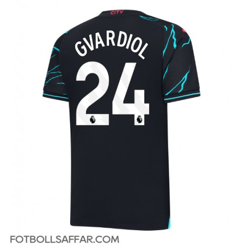 Manchester City Josko Gvardiol #24 Tredjeställ 2023-24 Kortärmad
